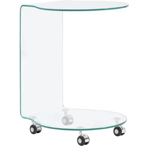 vidaXL Klubska mizica 45x40x58 cm kaljeno steklo