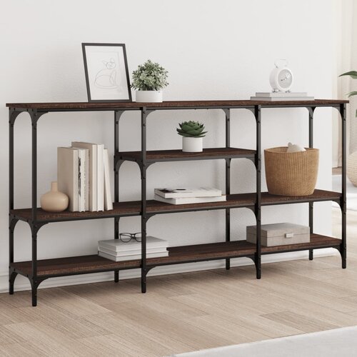 vidaXL Konzolni stol boja smeđeg hrasta 160x29x80 cm konstruirano drvo Cijene