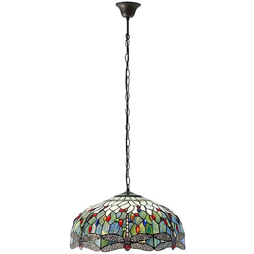 Endon 66148 - Luster na lancu Tiffany DRAGONFLY 3xE27/60W/230V prečnik 50 cm Cene