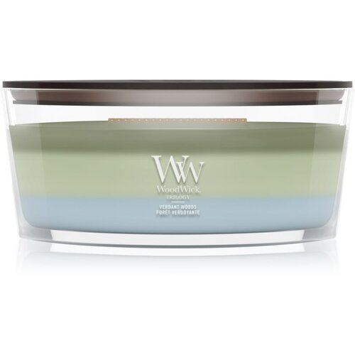 WoodWick Trilogy Verdant Woods di&scaron;eča sveča z lesenim stenjem 453.6 g Cene