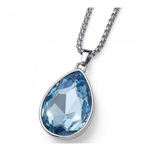 Ženski oliver weber delite large aquamarine lanČiĆ sa swarovski plavim kristalom ( 11911.202 ) Slike