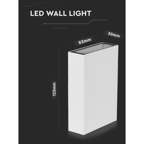  LED spolja&amp;scaron;nje zidno svetlo LED/4W/230V 6400K IP65 belo Slike