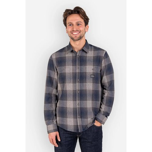 Reell Alvar Check Srajca brown / navy / grey Slike