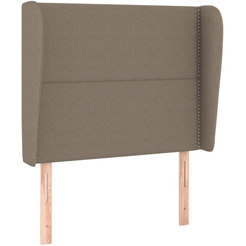  Uzglavlje s u&amp;scaron;ima smeđesivo 93x23x118/128 cm od tkanine Slike