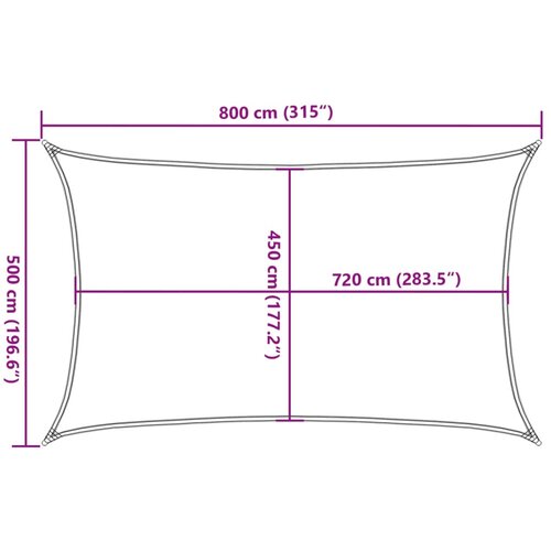  Jedro za za&amp;scaron;titu od sunca 160 g/m&amp;sup2; tamnozeleno 5 x 8 m HDPE Slike