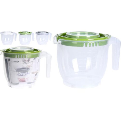 Zdjela ZA MIKSANJE SA 2 POKLOPCA 2200ML Slike