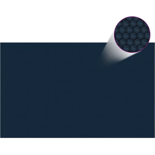 vidaXL Plavajoča PE solarna folija za bazen 260x160 cm črna in modra