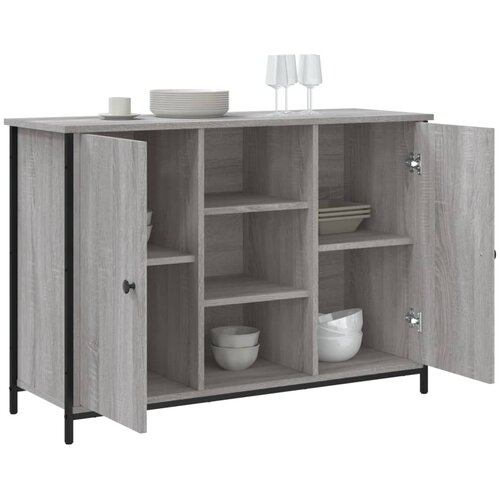  Komoda siva boja hrasta 100 x 35 x 70 cm od konstruiranog drva Slike