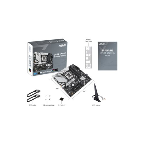 Asus matična ploča- Intel PRIME B760M-A WIFI D4 s1700 (B760, 4xDDR4 5333MHz, 4xSATA3, 2xM.2, 2xHDMI+DP) Slike