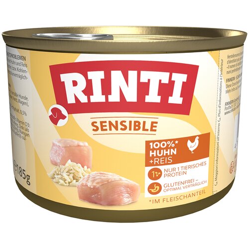  Varčno pakiranje RINTI Sensible 24 x 185 g - Pi&scaron;čanec & riž Cijene