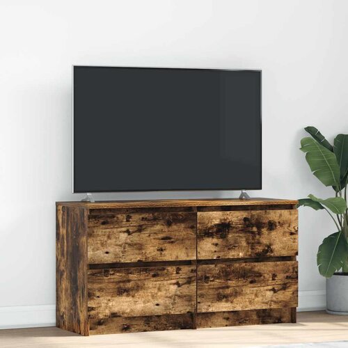 vidaXL TV omarica dimljeni hrast 100x35x54 cm inženirski les Cene