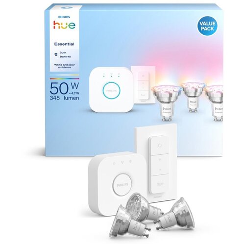 Philips 929004235709 hue esential led sijalica wca 345 gu10 set 3/1+ bridge + dimer switch ( 21793 ) Slike