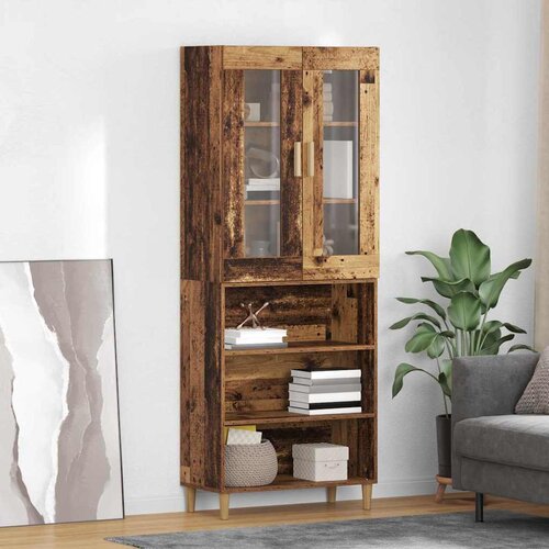 vidaXL Highboard Staro drvo 69,5 x 34 x 180 cm Cene