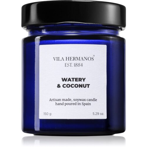 Vila Hermanos Apothecary Cobalt Blue Watery &amp;amp; Coconut di&amp;scaron;eča sveča 150 g Slike