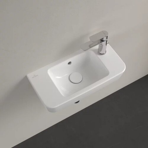 Villeroy Boch 4342R501 O.Novo Compact 50 x 25 cm keramični umivalnik z odprtino za armaturo desna izvedba Slike