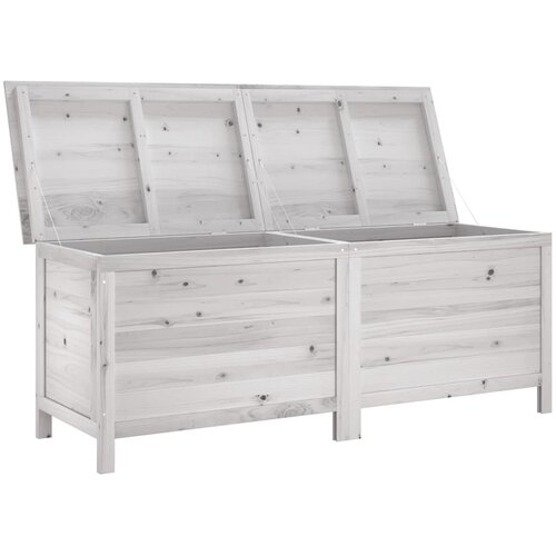  Vrtna kutija za pohranu bijela 150x50x56,5 cm masivna jelovina Slike