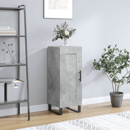 vidaXL Komoda betonsko siva 34,5x34x90 cm inženirski les Cene