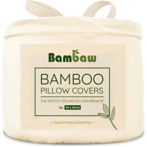 Bambaw Prevleke za blazine iz bambusa 40 x 60 cm, 2-​delni set - Ivory Cene