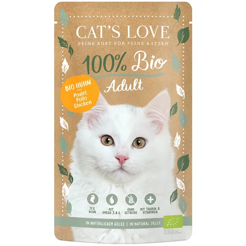 Cat's Love Bio 6 x 100 g - Bio-piščanec
