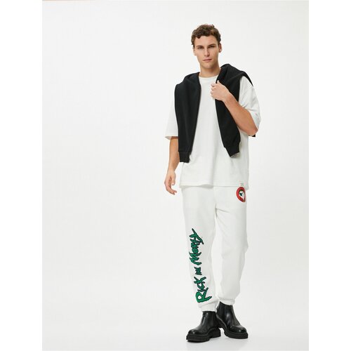 Koton Rick and Morty Sweatpants Licensed Printed Laced Waist Slike