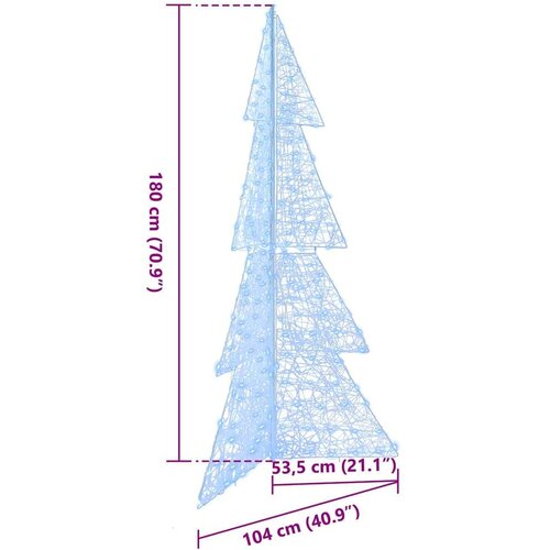 VidaXL Božićno drvce s 240 LED svjetlima Hladna bijela 180 cm Akril Slike