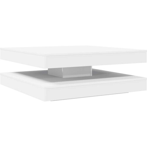 Maison Chic Klubska mizica - kavna mizica - Nizka mizica 360-stopinjsko vrtljiva bel 90x90x34,5 cm, (21755319) Cene
