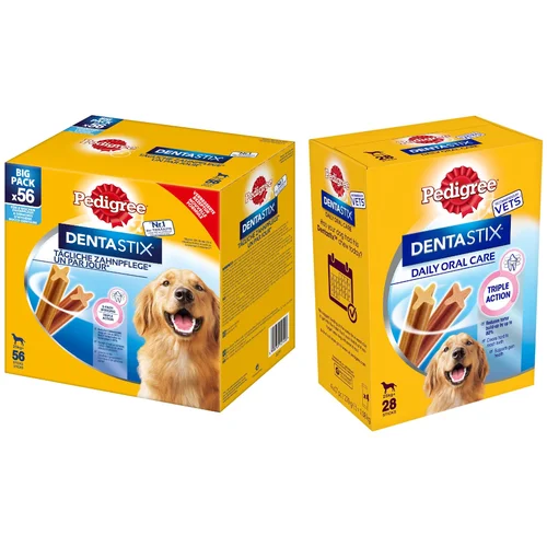  112 + 28 gratis! 140 x Pedigree Dentastix multi pakiranje - Za velike pse (>25 kg)