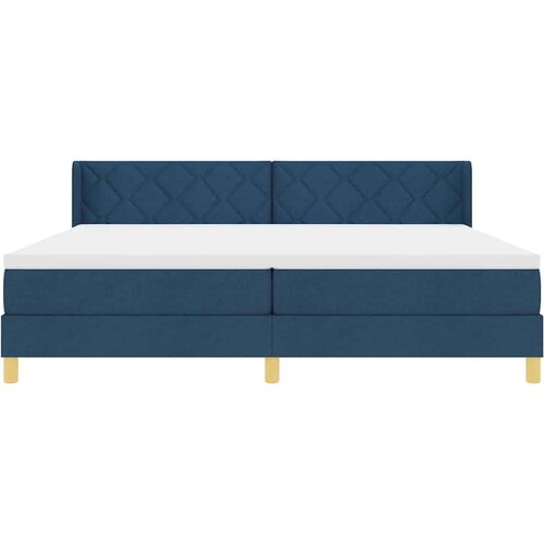  Boxspring - Krevet s oprugama s madracem Plava 200 x 200 cm tkanina Slike