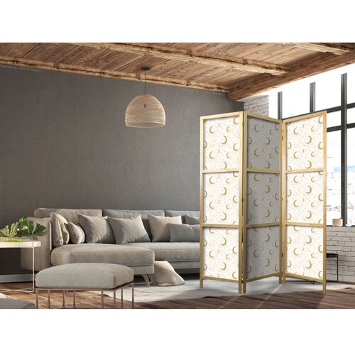  Japanski paravan - Moonlit Nights - Delicate Moons and Clouds in Warm Tones 135x172 Slike