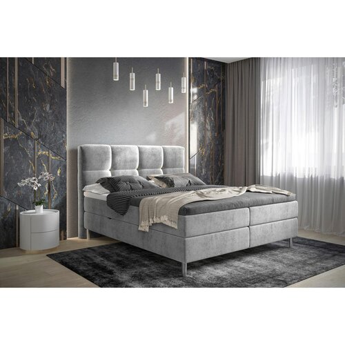 Esposa POSTELJA Z VZMETNICO 180 cm x 200 cm , tekstil svetlo siva Slike