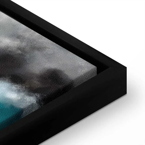  Slika - Blue Lagoon (1 Part) Wide 60x40 U crnom drvenom okviru Cene