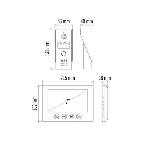 Emos videotelefon za vrata + kamera EM-03M 2WIRE Cene