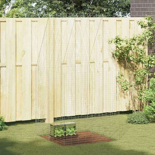  Kletka za zajce srebrna 100 x 100 x 210 cm Cinkana jeklena, (5000204313) Slike