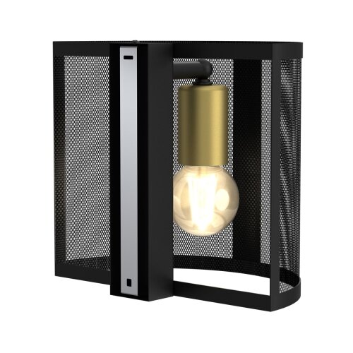  Zidna lampa KAGA 1xE27/60W/230V crna/zlatna Slike