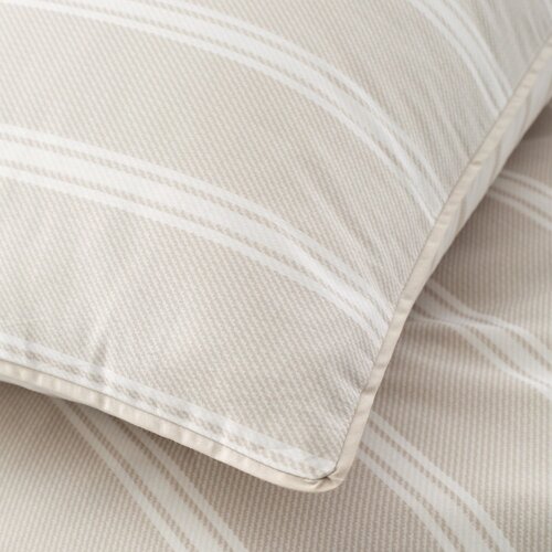 Bianca Bež bombažna posteljnina za zakonsko posteljo/podalj&amp;scaron;ana 230x220 cm Ashford Stripe &amp;ndash; Slike