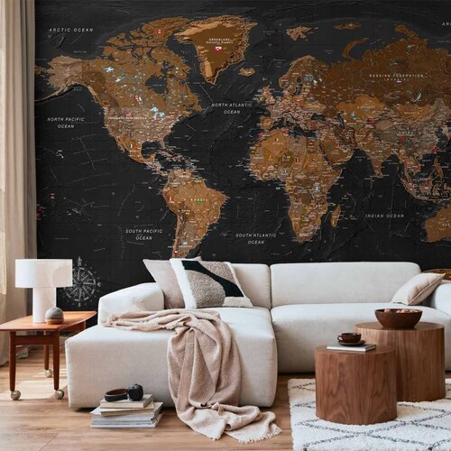  Foto tapeta - World: Stylish Map 200x140 Standard Cene