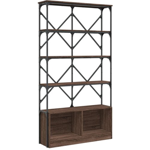 Maison Chic Knjižna omara - Knjižni regal rjavi hrast 100x26x180 cm inženirski les, (21725242) Slike