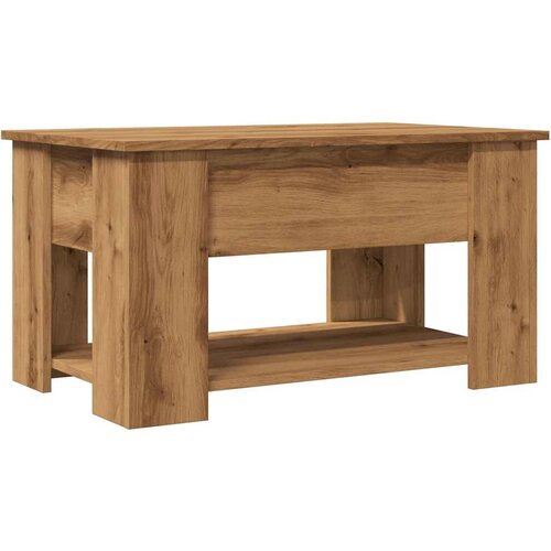 Maison Chic Klubska mizica - kavna mizica - Nizka mizica artisan hrast 79x49x41 cm inženirski les, (21754495) Cene