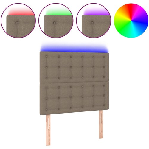 Maison Chic led posteljno vzglavje - vzglavna omarica - nočna omarica taupe 80x5x118/128 cm blago, (21706115) Cene
