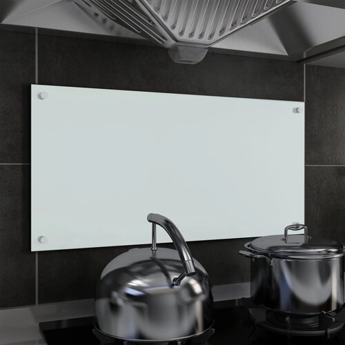 vidaXL Kuhinjska zaštita od prskanja bijela 80 x 40 cm kaljeno staklo Cijene