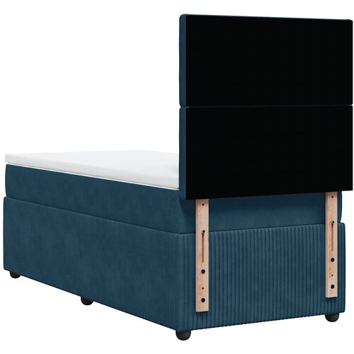 Box spring krevet s madracem tamnoplavi 90x200 cm bar&amp;scaron;unasti Slike