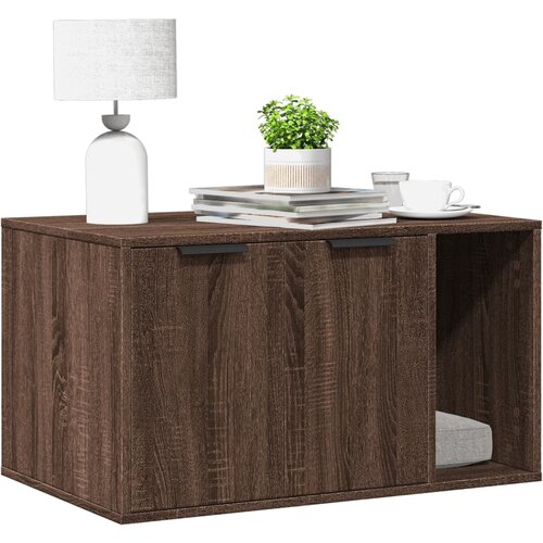 vidaXL Kutija z mačji pijesak boja hrasta 80x50x45cm konstruirano drvo Cijene