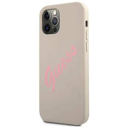 Guess Ohišje za Apple iPhone 12 / 12 Pro Collection Vintage Silikon v TPU, Siva, (21730993)