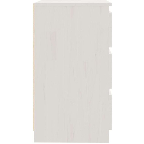 VidaXL noćni ormarić bijeli 60 x 36 x 64 cm od masivne borovine Slike