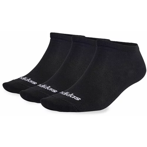 Adidas Unisex stopalke Thin Linear Low-Cut Socks 3 Pairs IC1299 Črna