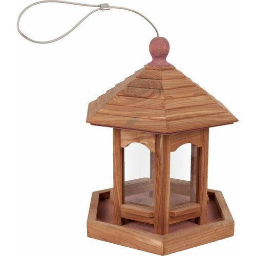 Flamingo Spoljna drvena hranilica za ptice Tica Cedar, 20.5x17.5x23cm Cene