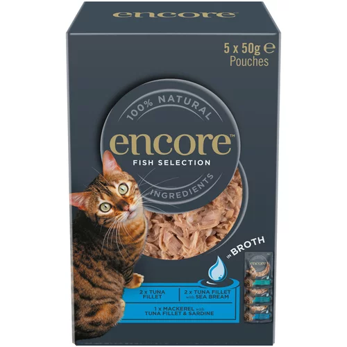 Encore Cat Pouch u temeljcu 5 x 50 g - Izbor ribe (3 vrste)