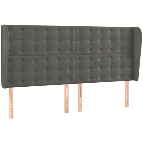 Maison Chic vzglavna omarica - nočna omarica - posteljna omarica z u&amp;scaron;esi temno sivo 183x23x118/128 cm žamet, (21711394) Slike