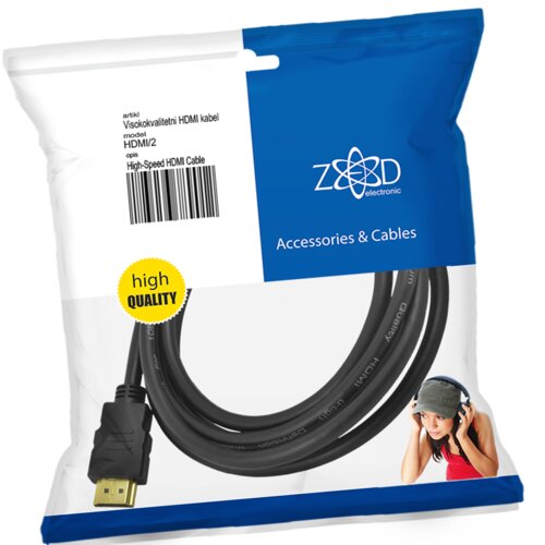 Zed Electronic HDMI kabel, 2.0 met - HDMI/2 Slike