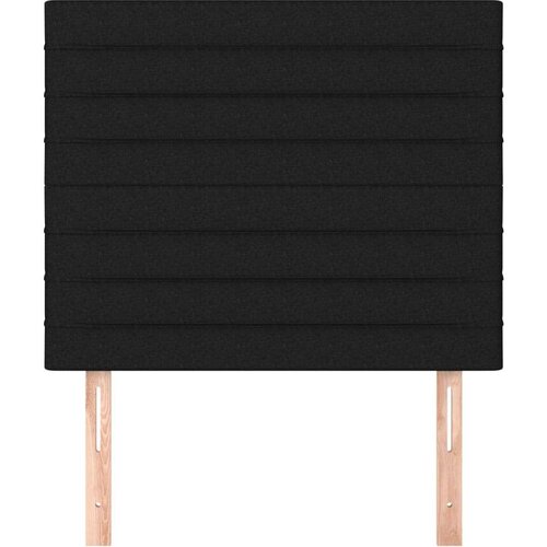  Uzglavlja 2 kom crna 80x5x78/88 cm od tkanine Slike